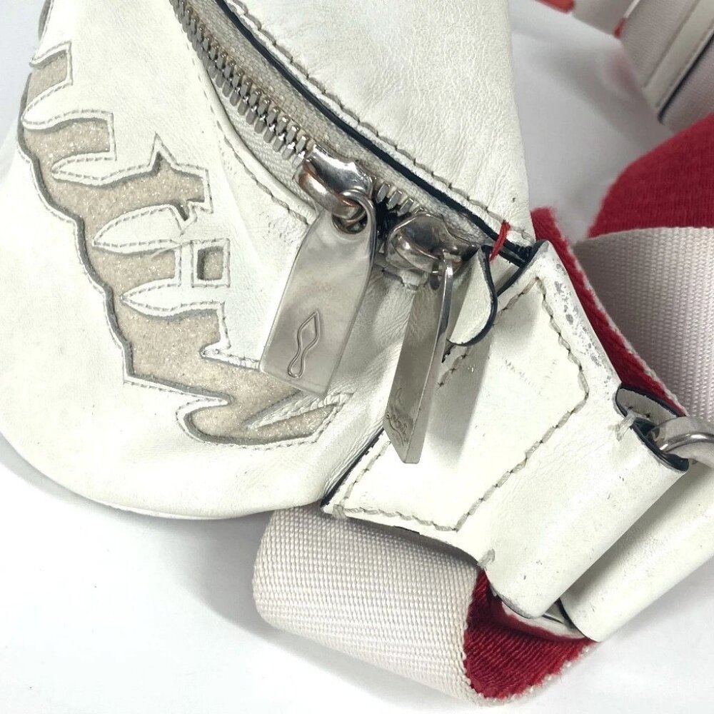 Christian Louboutin Mary Jane logo Mesh Bag Belt Bag Cross Shoulder Bag body bag - Picture 10 of 14